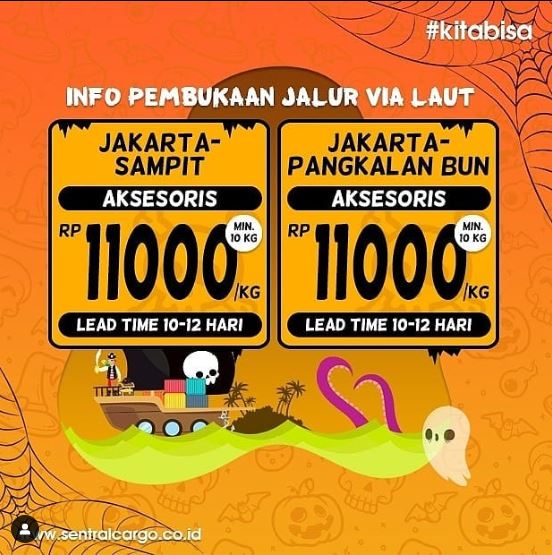 Pengiriman Via Laut Tujuan Sampit & Pangkalan Bun